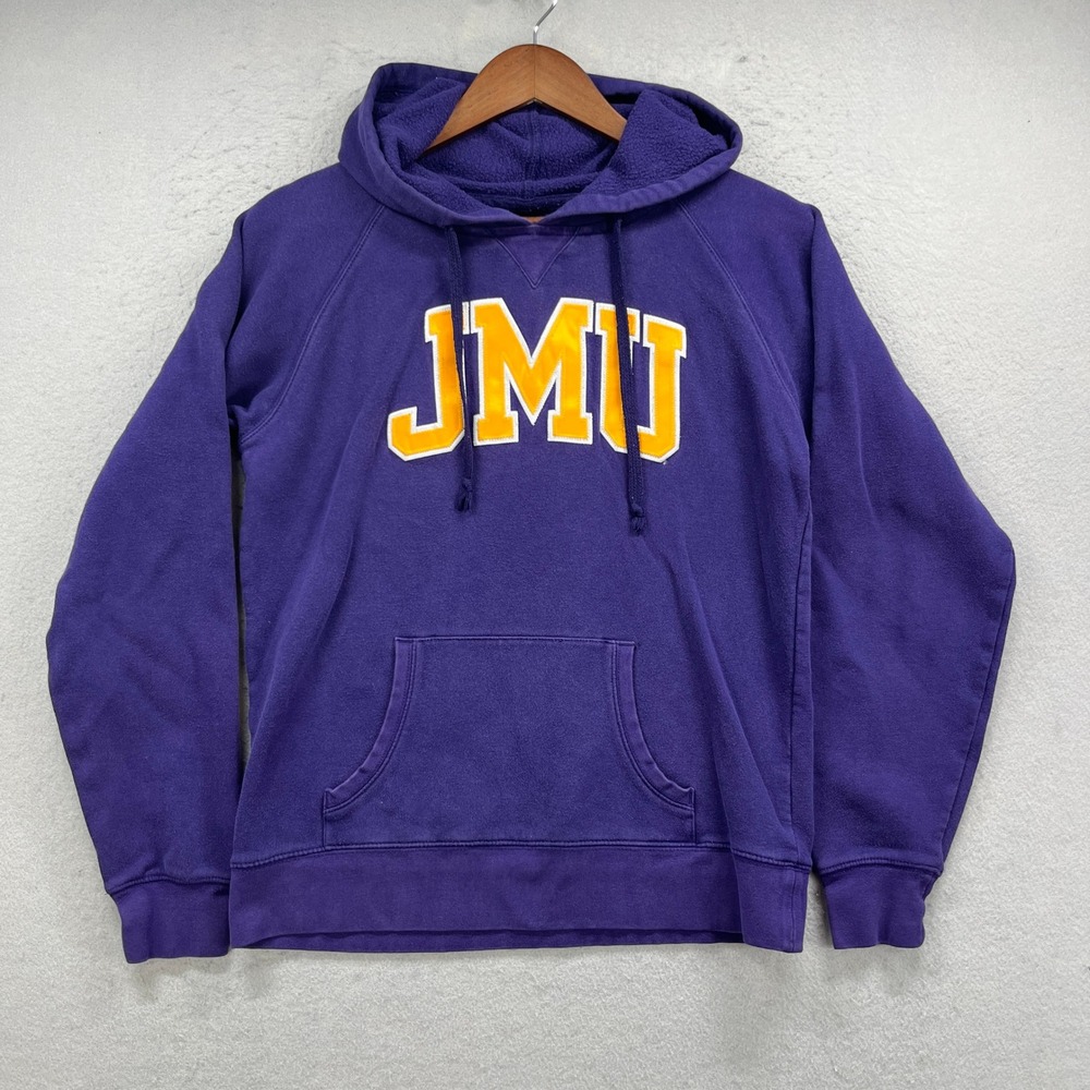 JMU James Madison University Champion Hoodie Medium Purple College Sweatshirt